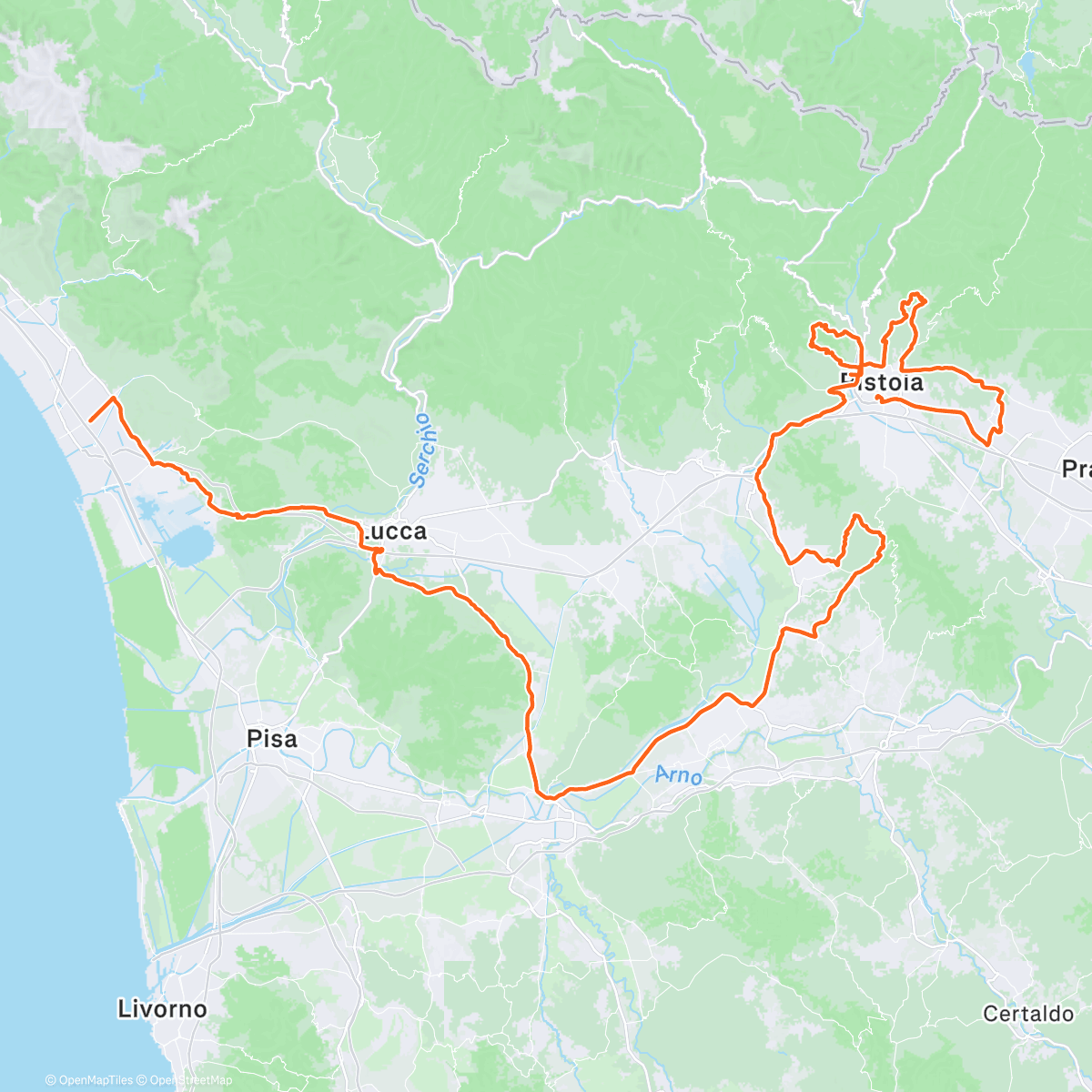 Mappa dell'attività Iano, Arcigliano, Serravalle, Larciano, Quiesa