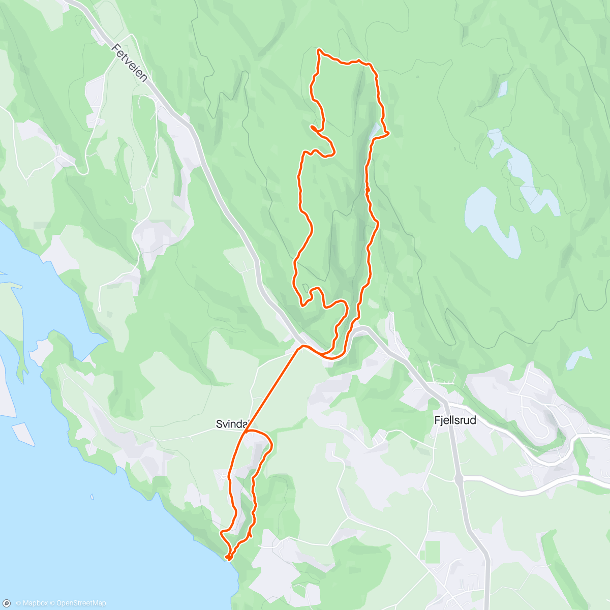 Map of the activity, Ravinen i Svendalen med Jan Einar 💚