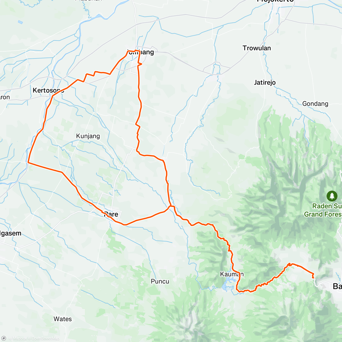 Peta aktivitas, Bersepeda Pagi