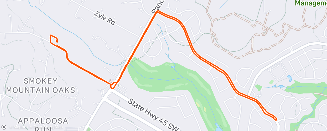 Map of the activity, Morning Walk