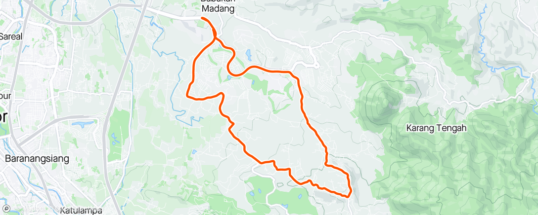 Map of the activity, Sentul Morning Ride