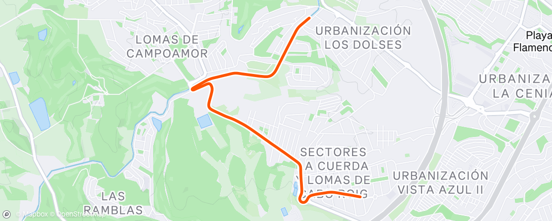 Map of the activity, Afternoon Ride