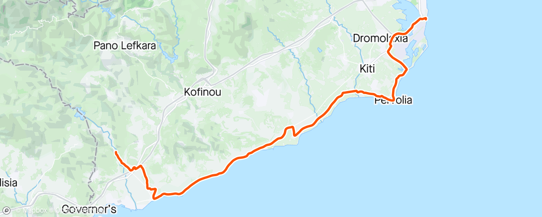 Map of the activity, "Heiße" Tour nach Larnaka
