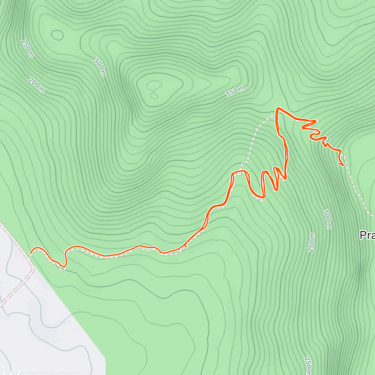 Map of the activity, Love for trails and sunsets