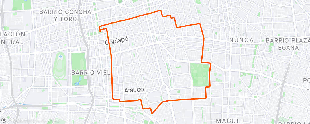 Mapa de la actividad (15/04/2024 Santiago, Ñuñoa)