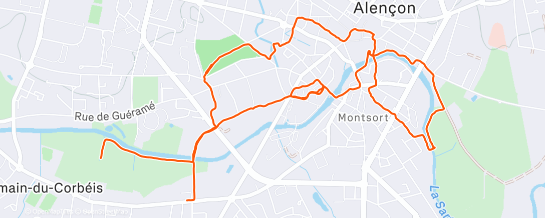 Map of the activity, Randonnée dans l'après-midi