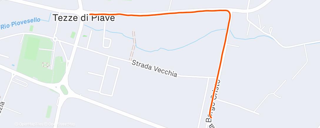 Map of the activity, Corsa mattutina