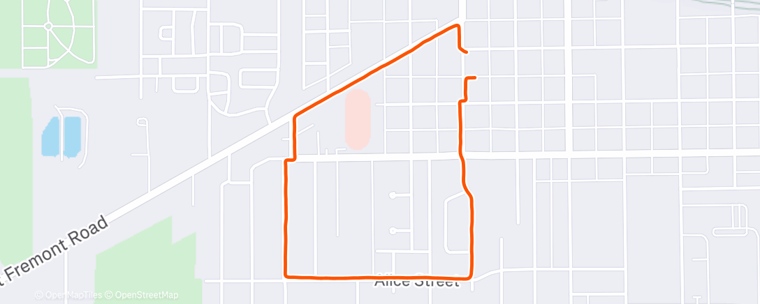 Map of the activity, Morning Run