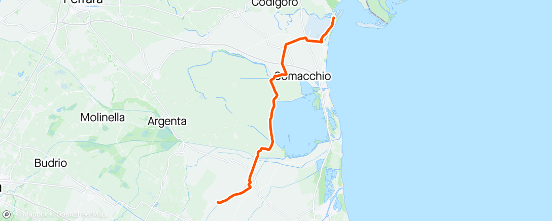 Map of the activity, Lido di Volano 🚵🏽💨