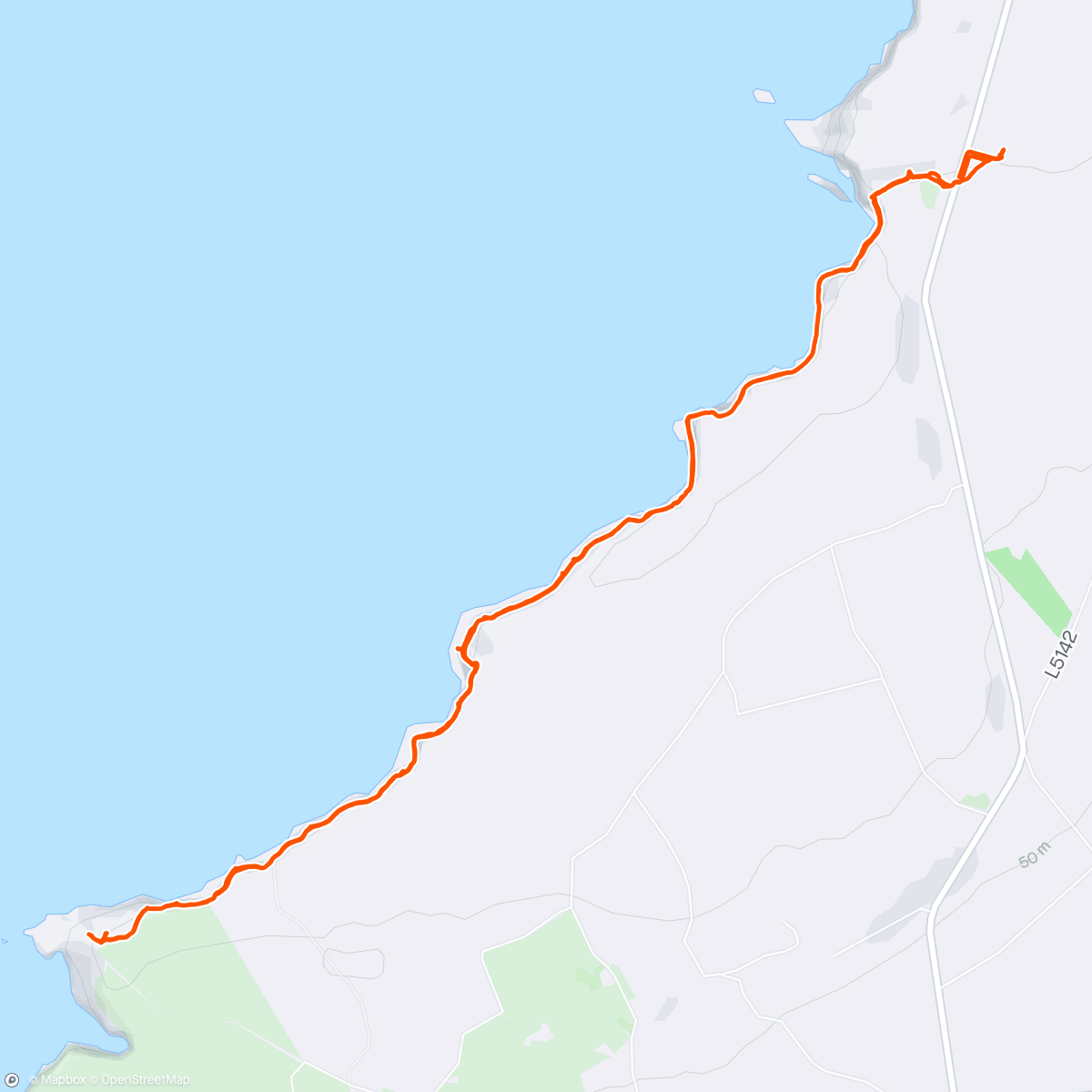Map of the activity, Cliffs of Mohre hike