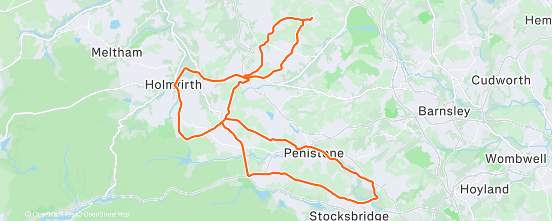 Map of the activity, Lunch Ride