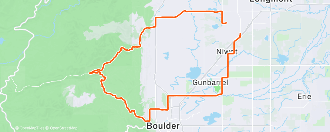 Map of the activity, Lunch Gravel Ride