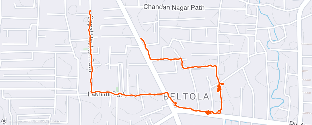 Map of the activity, Afternoon Walk