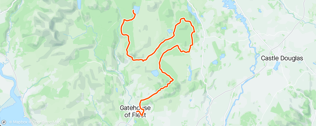 Map of the activity, Gralloch until things went flat (3 times)