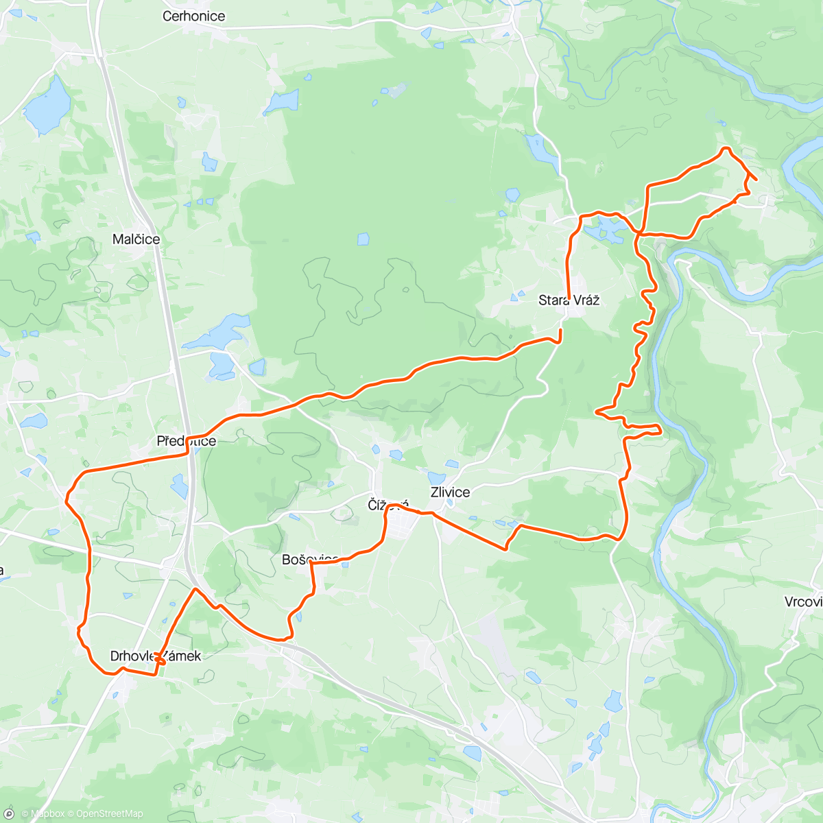 Map of the activity, Od zámku na zámek a zpět