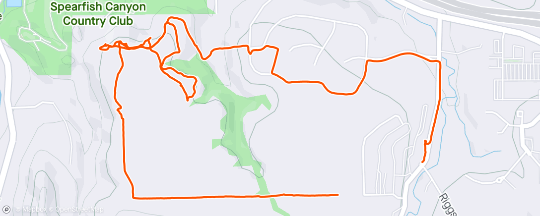 Map of the activity, Wandering around Miller Ranch off-trail, 34 pound ruck, 94 degrees