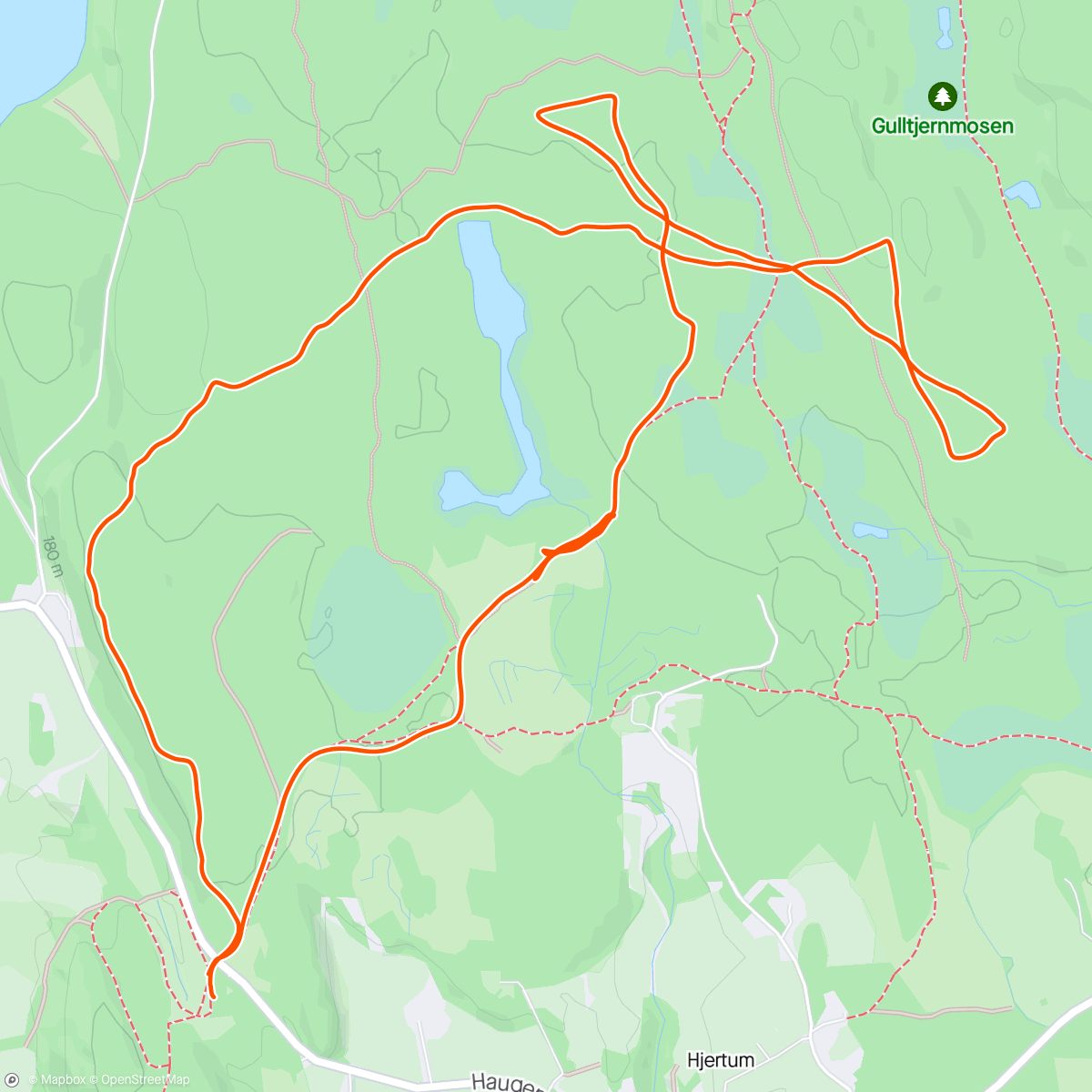 Map of the activity, Smaalene løpet