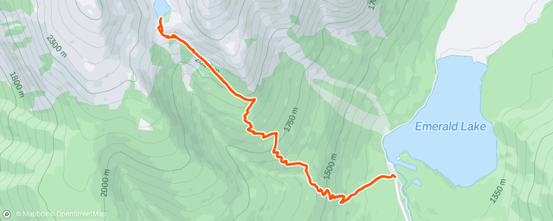 Map of the activity, Morning Hike