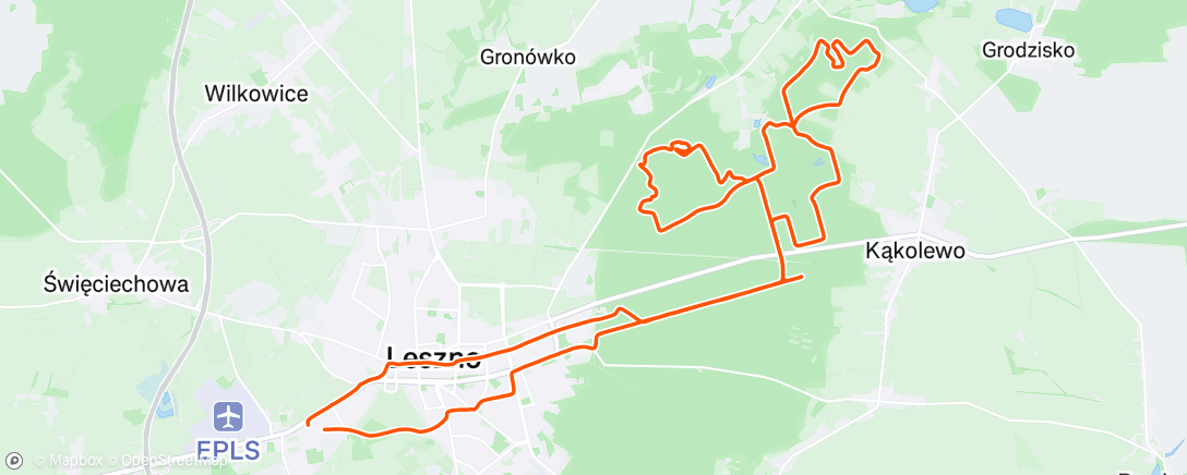 Map of the activity, Lunch Ride