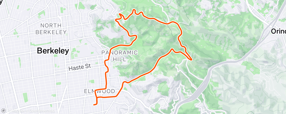 Map of the activity, Afternoon Ride