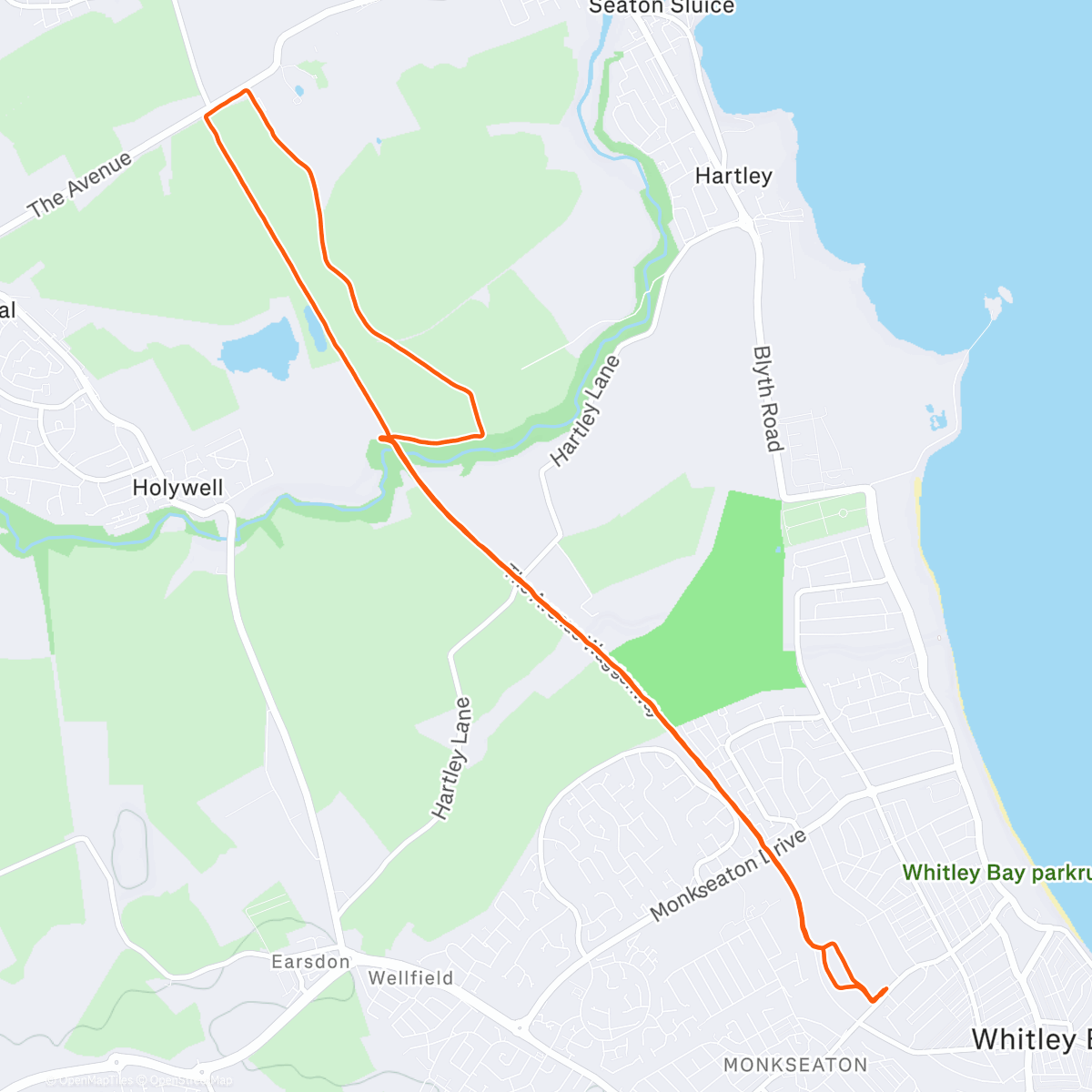 Map of the activity, Snow lunch run ⛄️