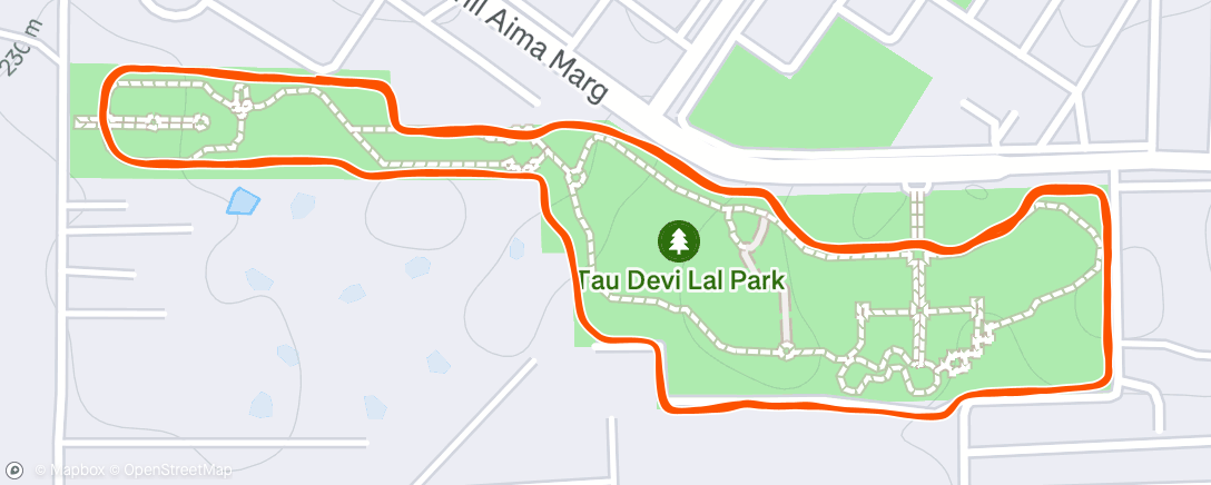 Map of the activity, Morning Run
