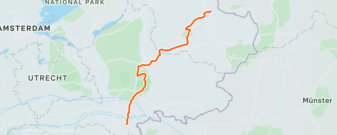 Map of the activity, biking home for xmas🎄