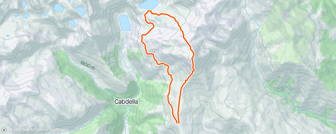 Map of the activity, Montsent de Pallars