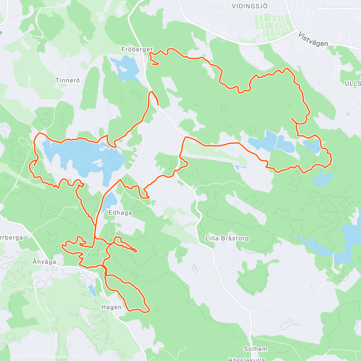 Карта физической активности (Mörkertur på rosa spåret)