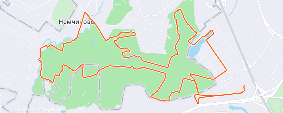 Map of the activity, Утренний забег