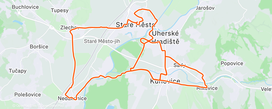 Map of the activity, Lunch Ride