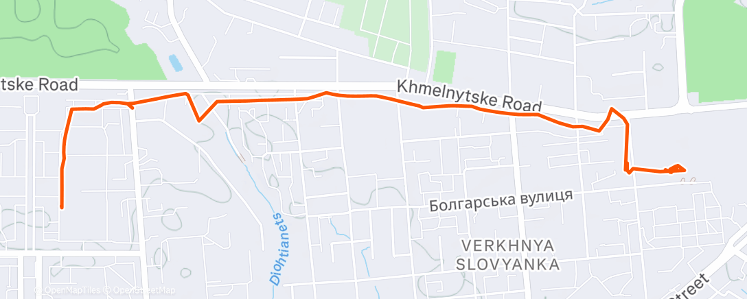 Map of the activity, To work (23.12.2025)