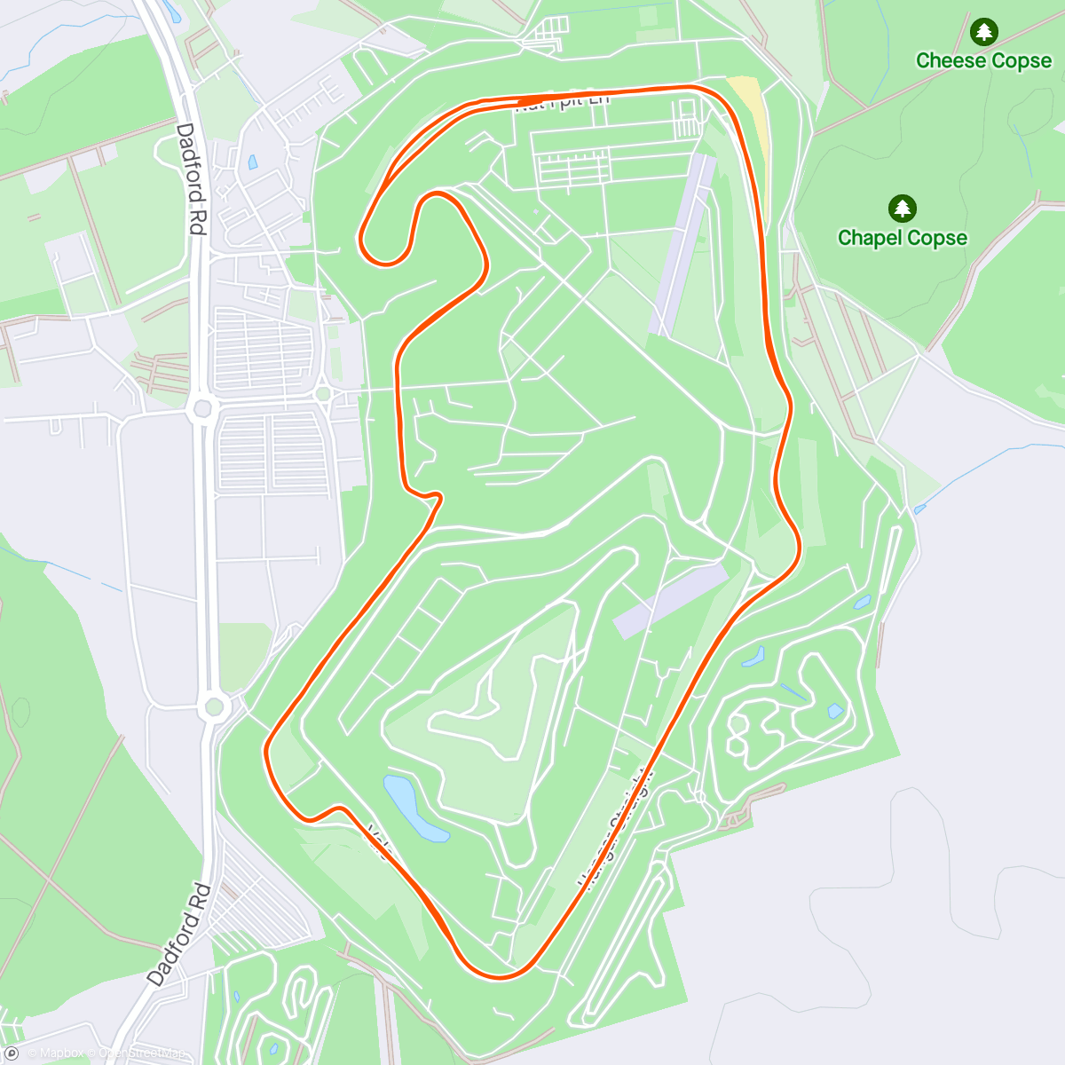 Mapa da atividade, Silverstone 10k - EMGP series
