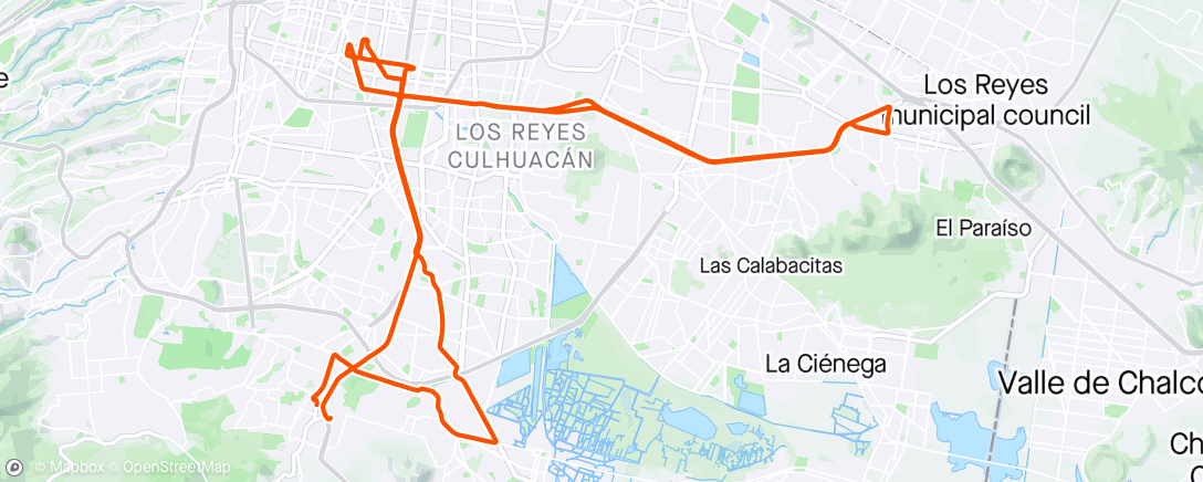 Map of the activity, Cdmx