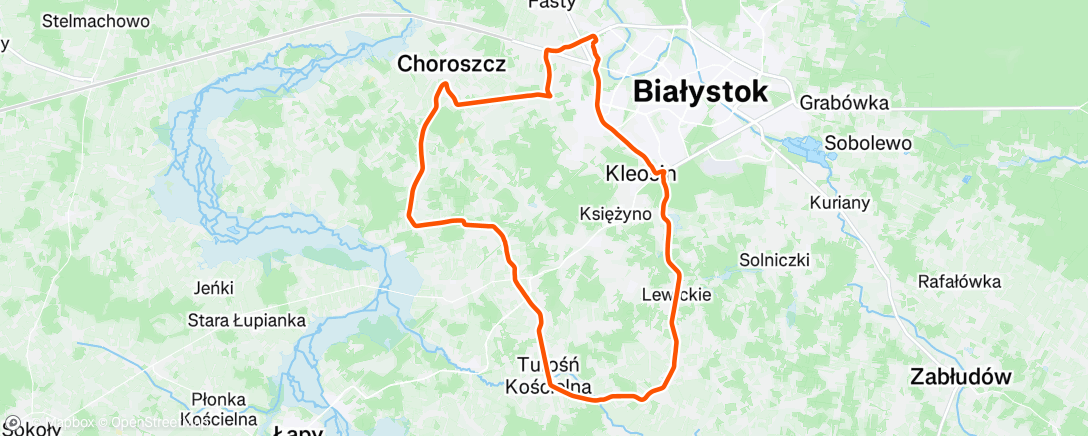 Map of the activity, Afternoon Ride