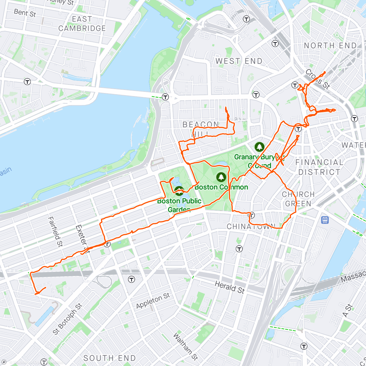 Mappa dell'attività Boston Sightseeing!