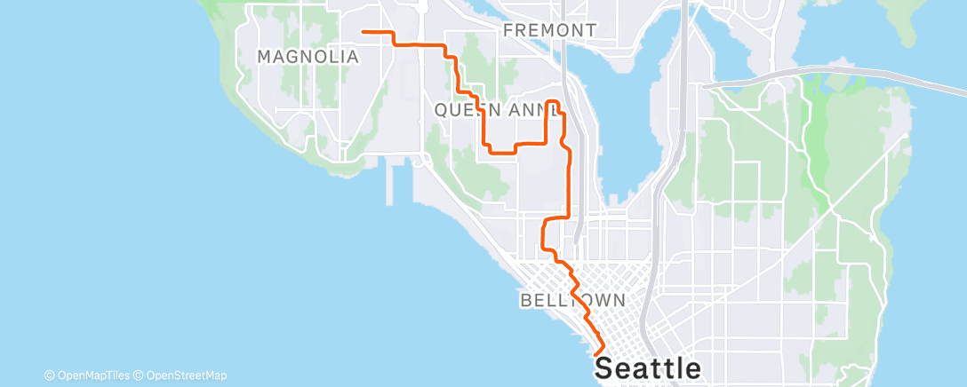 Map of the activity, Evening Run