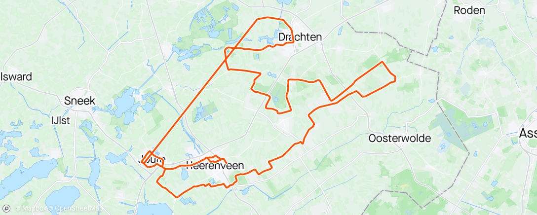 Map of the activity, 16-Dorpentocht