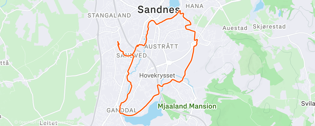 Карта физической активности (Løpe til Sandneshallen for å se andre løpe)