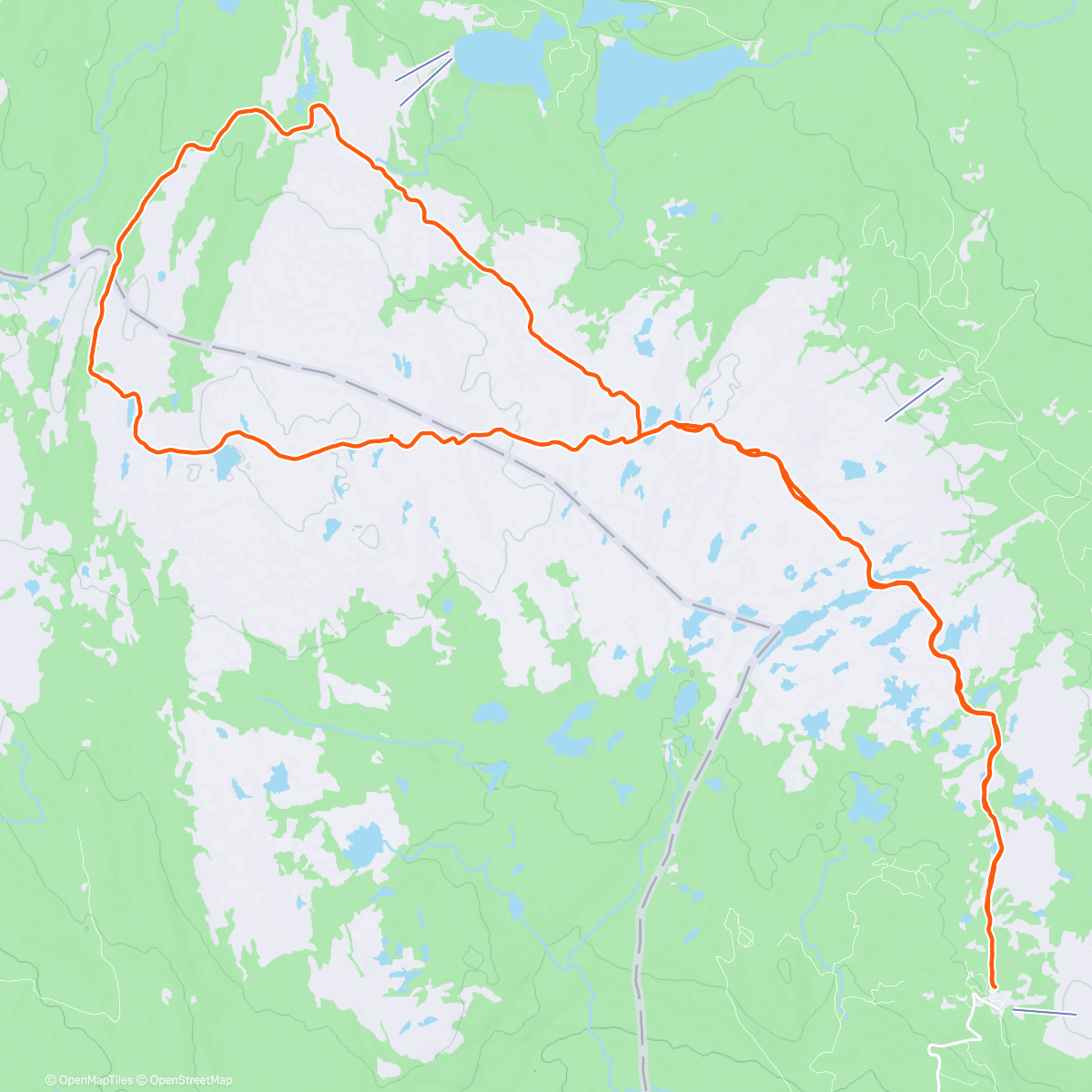 Map of the activity, Morning Nordic Ski