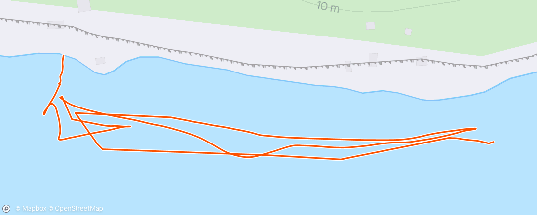 Mapa da atividade, Natation dans l'après-midi