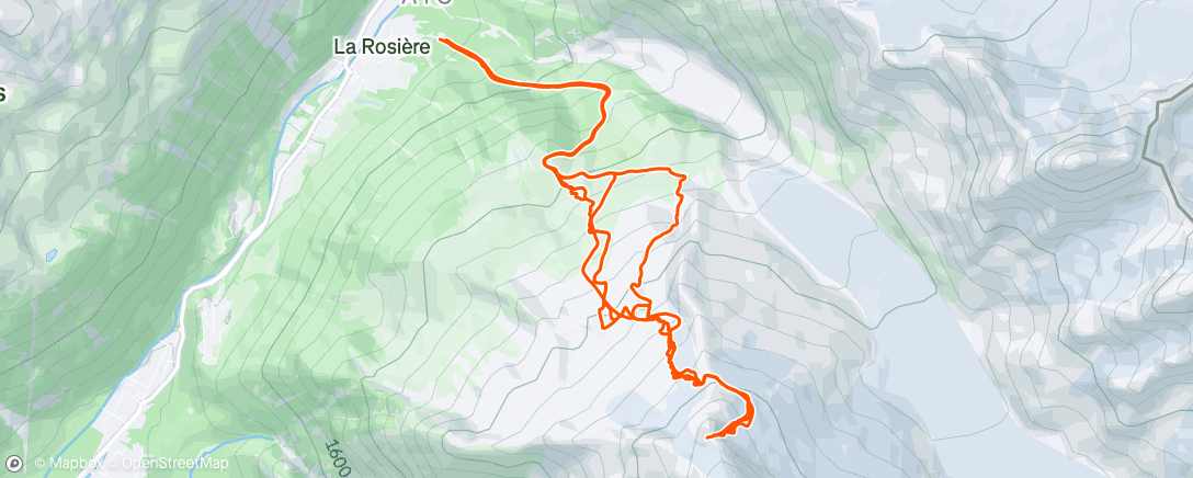 Map of the activity, Grands Montets avec Tschumi