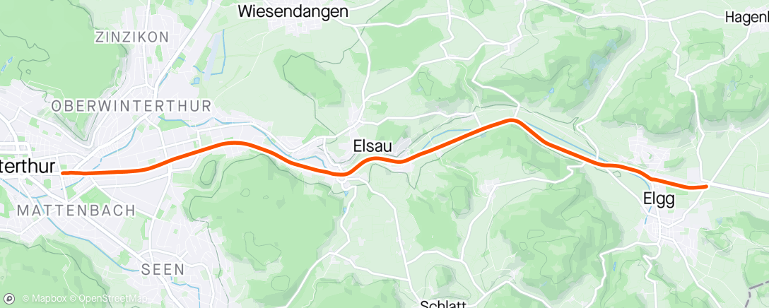 Map of the activity, Vo Elgg nach Winti zrugg sägle 🚴🏼‍♂️💨