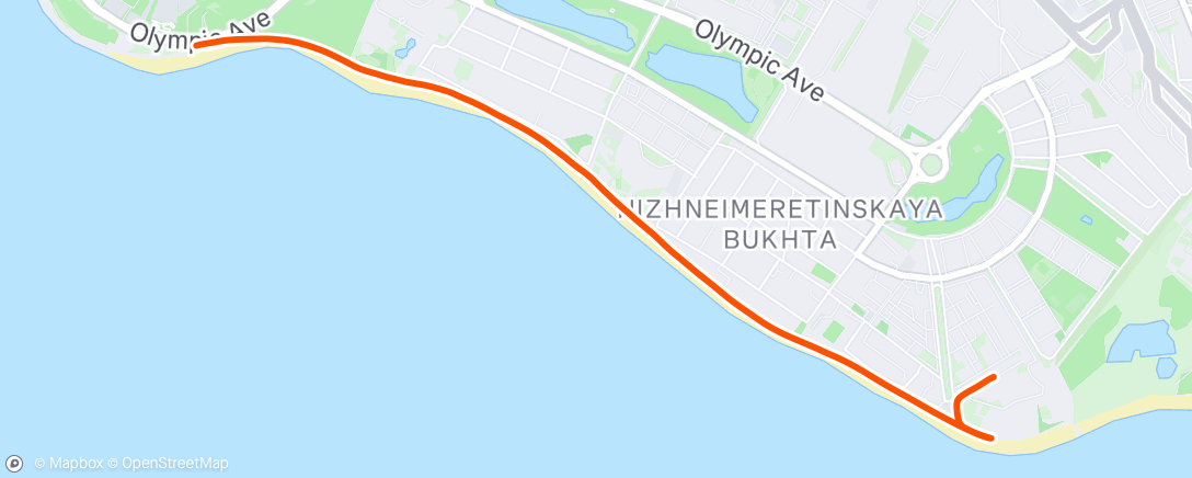 Map of the activity, Утренний забег