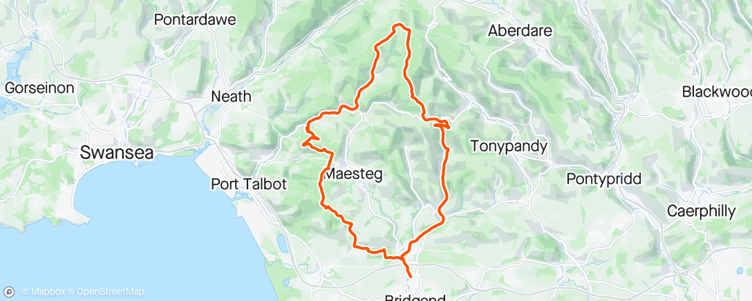 Карта физической активности (Mountain bike Ride)