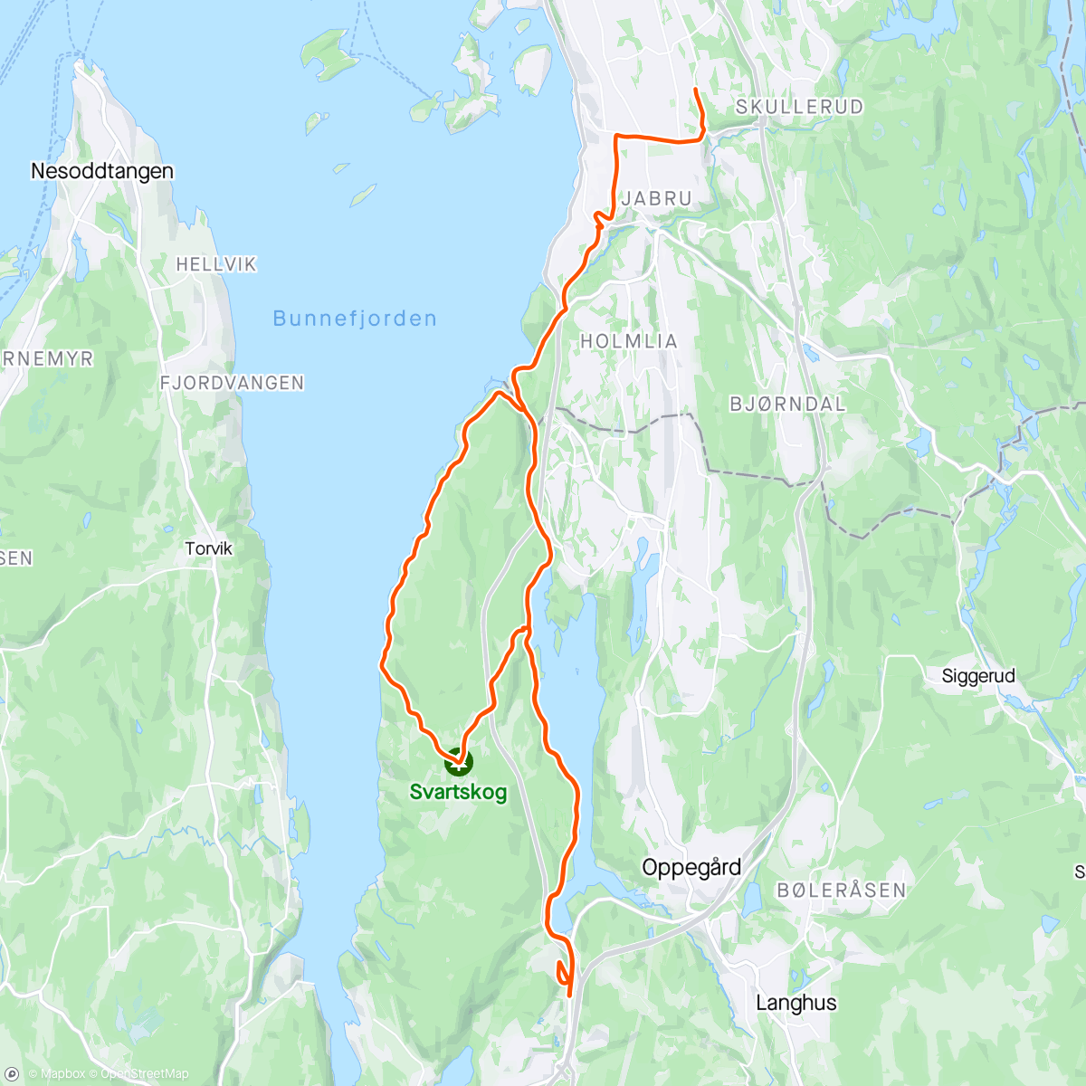 Map of the activity, Trening med ungdomsgruppa - 3 x Mørks
