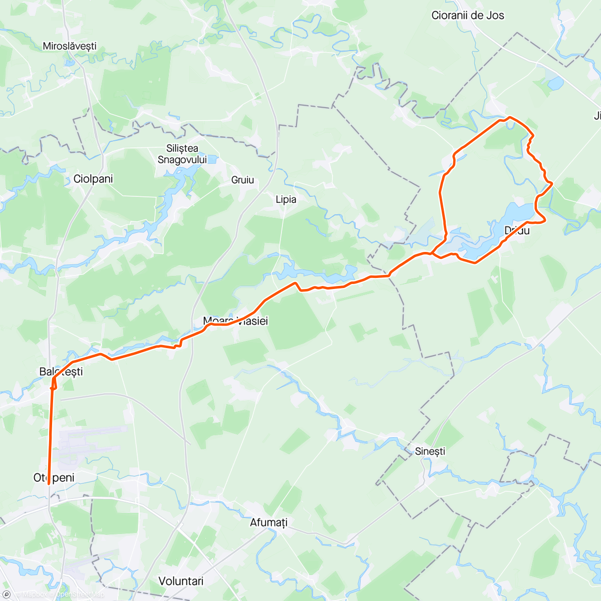 Mappa dell'attività Morning Ride de Florii, Dridu(Ecleruțe)