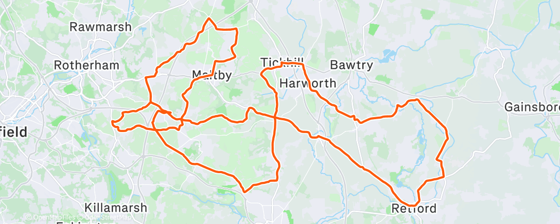 Карта физической активности (Morning Ride)