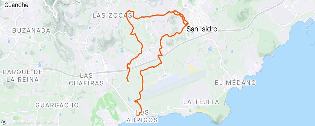 アクティビティ「Bicicleta de montaña eléctrica por la tarde」の地図