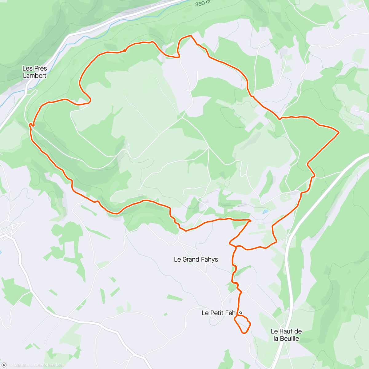 Map of the activity, Trail des cerises - Fougerolles